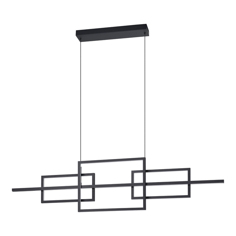 Puebla 59" 3CCT LED Linear Chandelier - Textured Black