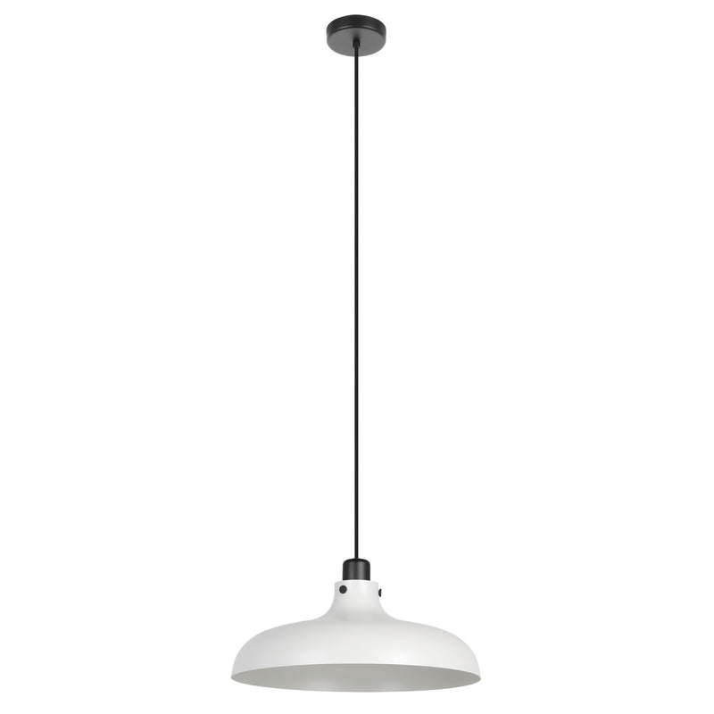 Matlock 15" Pendant Light - Textured Black / Textured Light Gray