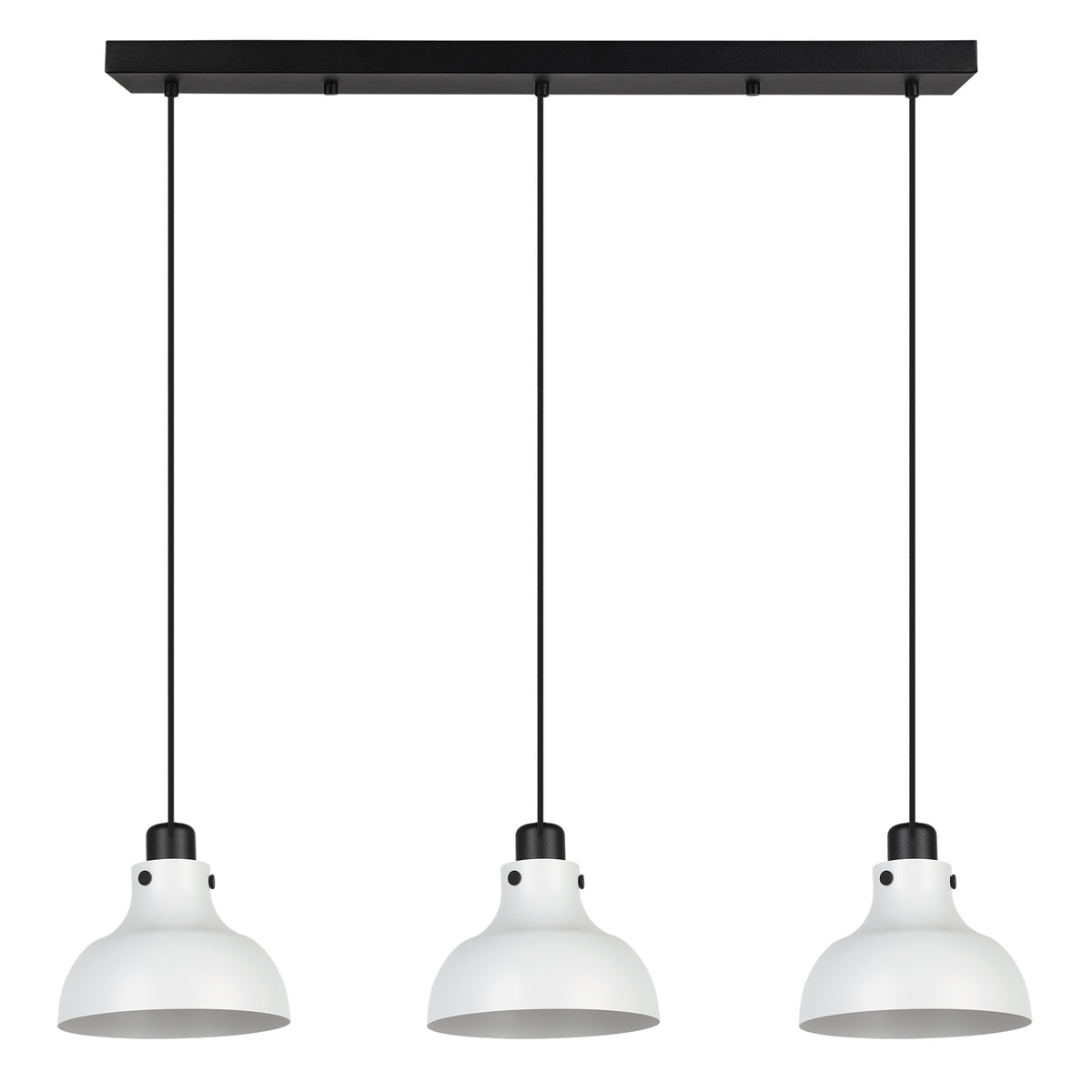 Matlock 35" Pendant Light - Textured Black / Textured Light Gray