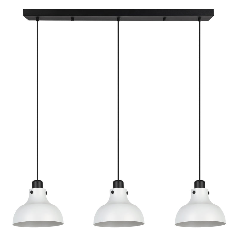 Matlock 35" Pendant Light - Textured Black / Textured Light Gray