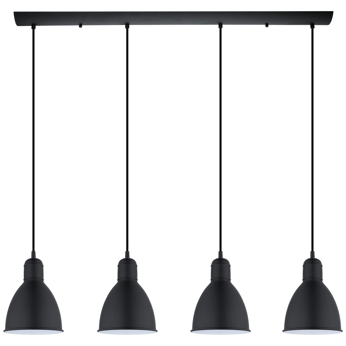 Priddy 41" Pendant Light - Textured Black / Matte White