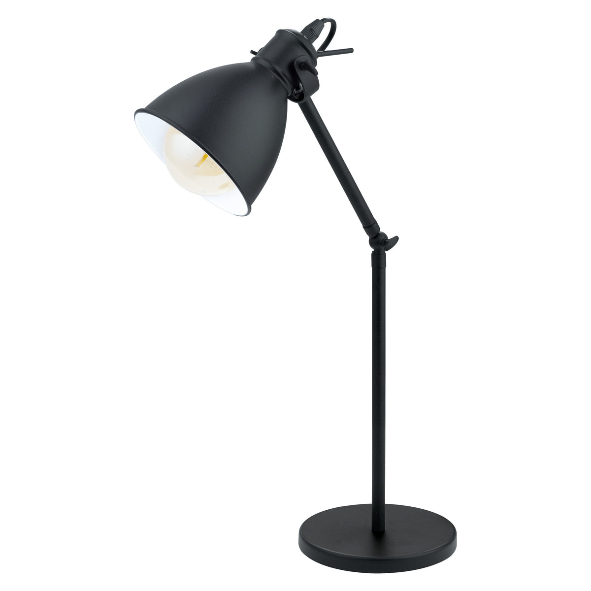 Priddy 2 17" Table Lamp - Textured Black / Matte White