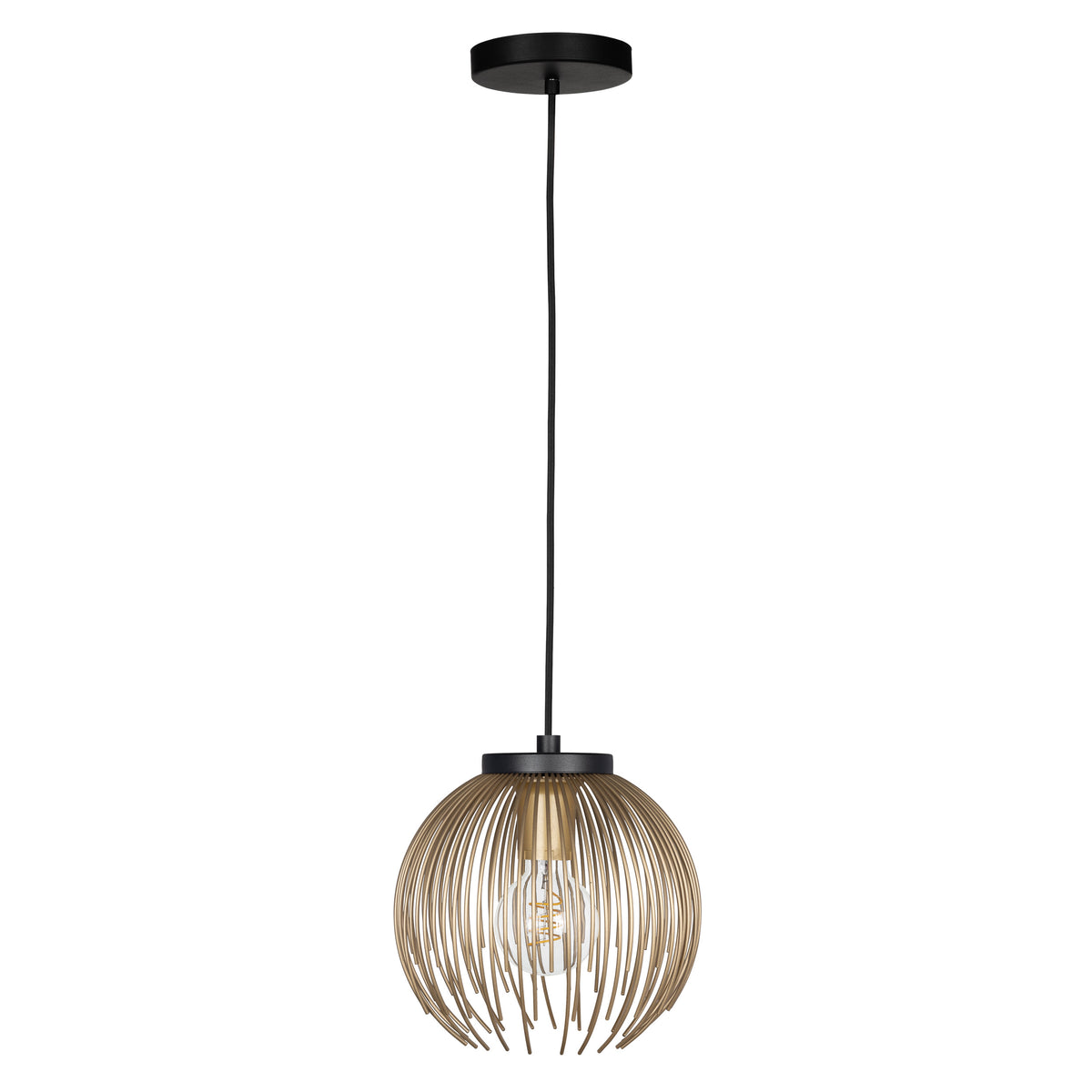 Venezuela 9" Pendant Light - Gold / Textured Black