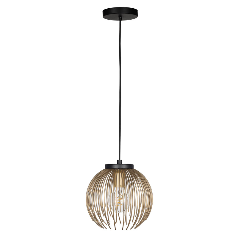 Venezuela 9" Pendant Light - Gold / Textured Black