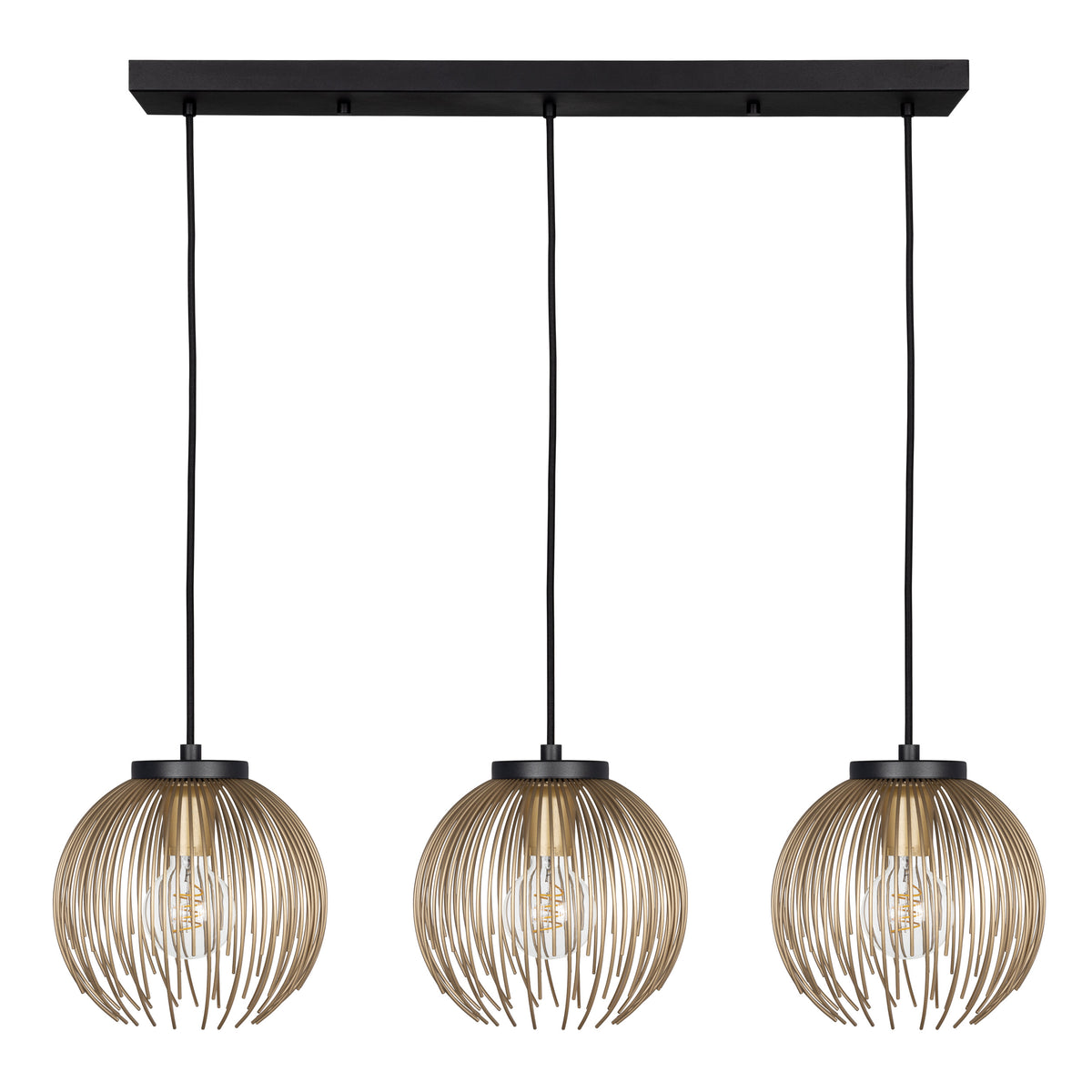 Venezuela 37" Pendant Light - Gold / Textured Black