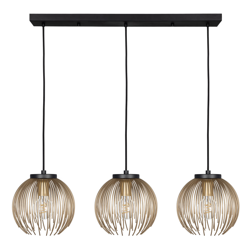 Venezuela 37" Pendant Light - Gold / Textured Black